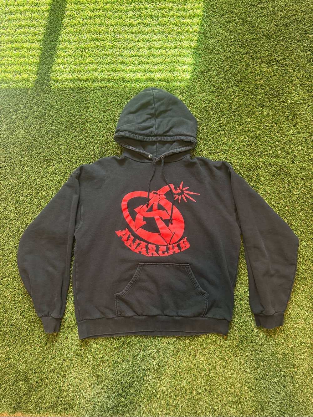 Vintage y2k Anarchy black star hoodie
